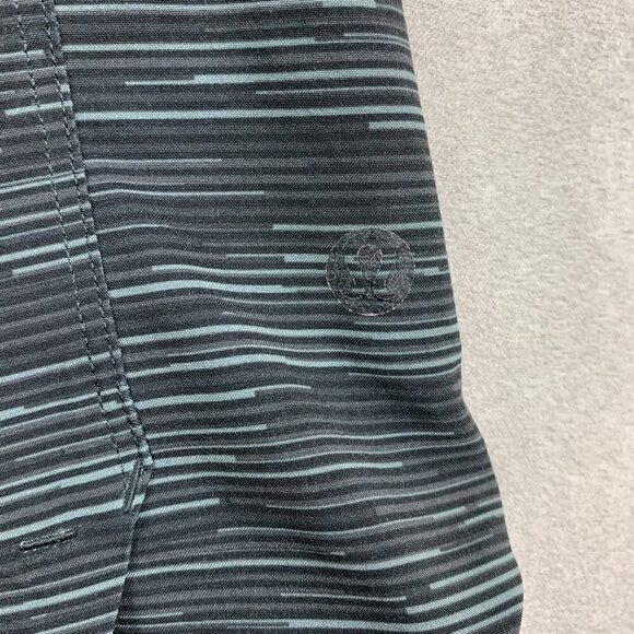 Lululemon Mens Medium Gray Black Striped Surge Short Lined 7" Nylon Reflective - Picture 5 of 8